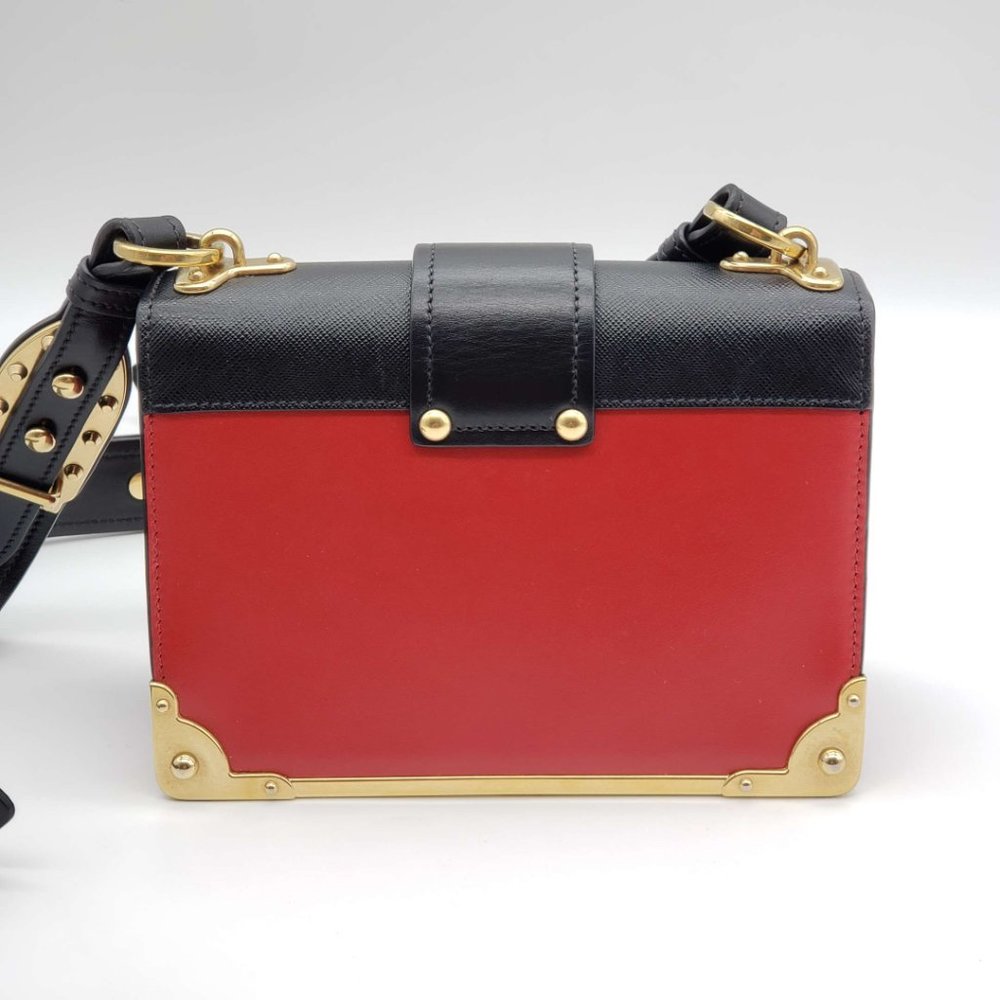 100% Authentic Prada Cahier Leather Red Shoulder Bag - Picture 2 of 14